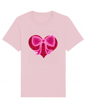 Valentine's Love Heart Bow Cotton Pink