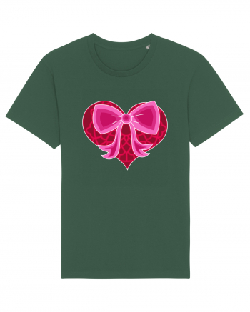 Valentine's Love Heart Bow Bottle Green