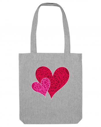 Valentine's Love Heart Mandala Heather Grey