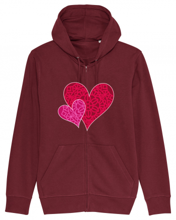 Valentine's Love Heart Mandala Burgundy