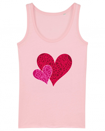 Valentine's Love Heart Mandala Cotton Pink