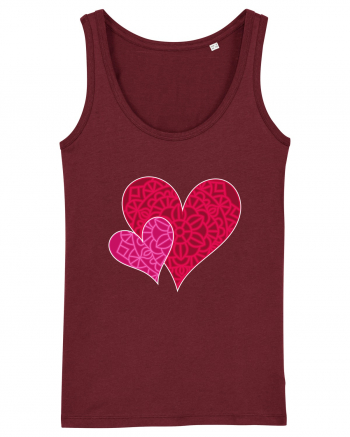 Valentine's Love Heart Mandala Burgundy