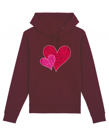 Valentine's Love Heart Mandala Burgundy