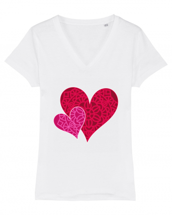 Valentine's Love Heart Mandala White