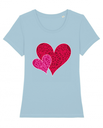 Valentine's Love Heart Mandala Sky Blue