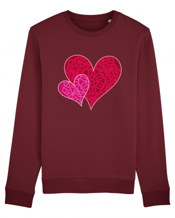 Valentine's Love Heart Mandala Burgundy