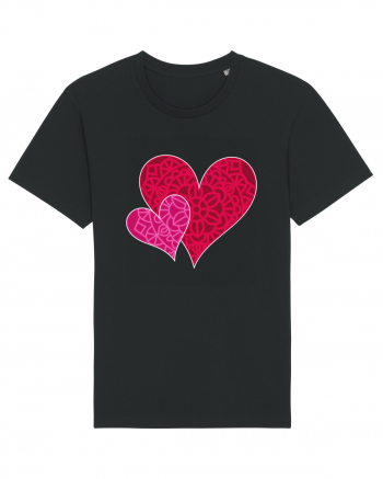 Valentine's Love Heart Mandala Black