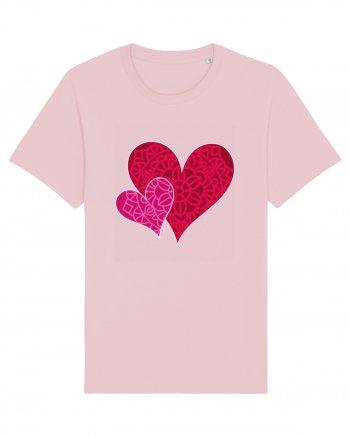 Valentine's Love Heart Mandala Cotton Pink