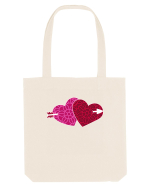 Valentine's Love Heart Double Arrow Sacoșă textilă