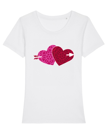 Valentine's Love Heart Double Arrow White