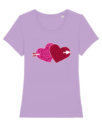 Valentine's Love Heart Double Arrow Lavender Dawn