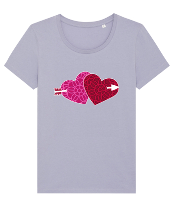 Valentine's Love Heart Double Arrow Lavender