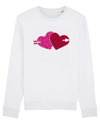 Valentine's Love Heart Double Arrow White