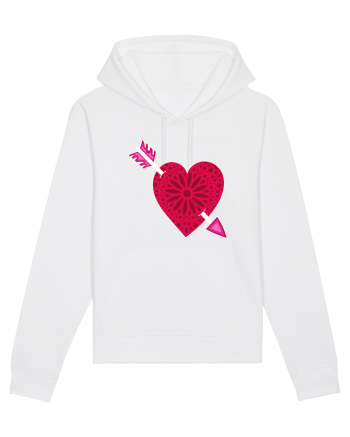 Valentine's Love Heart Arrow White