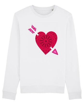 Valentine's Love Heart Arrow White