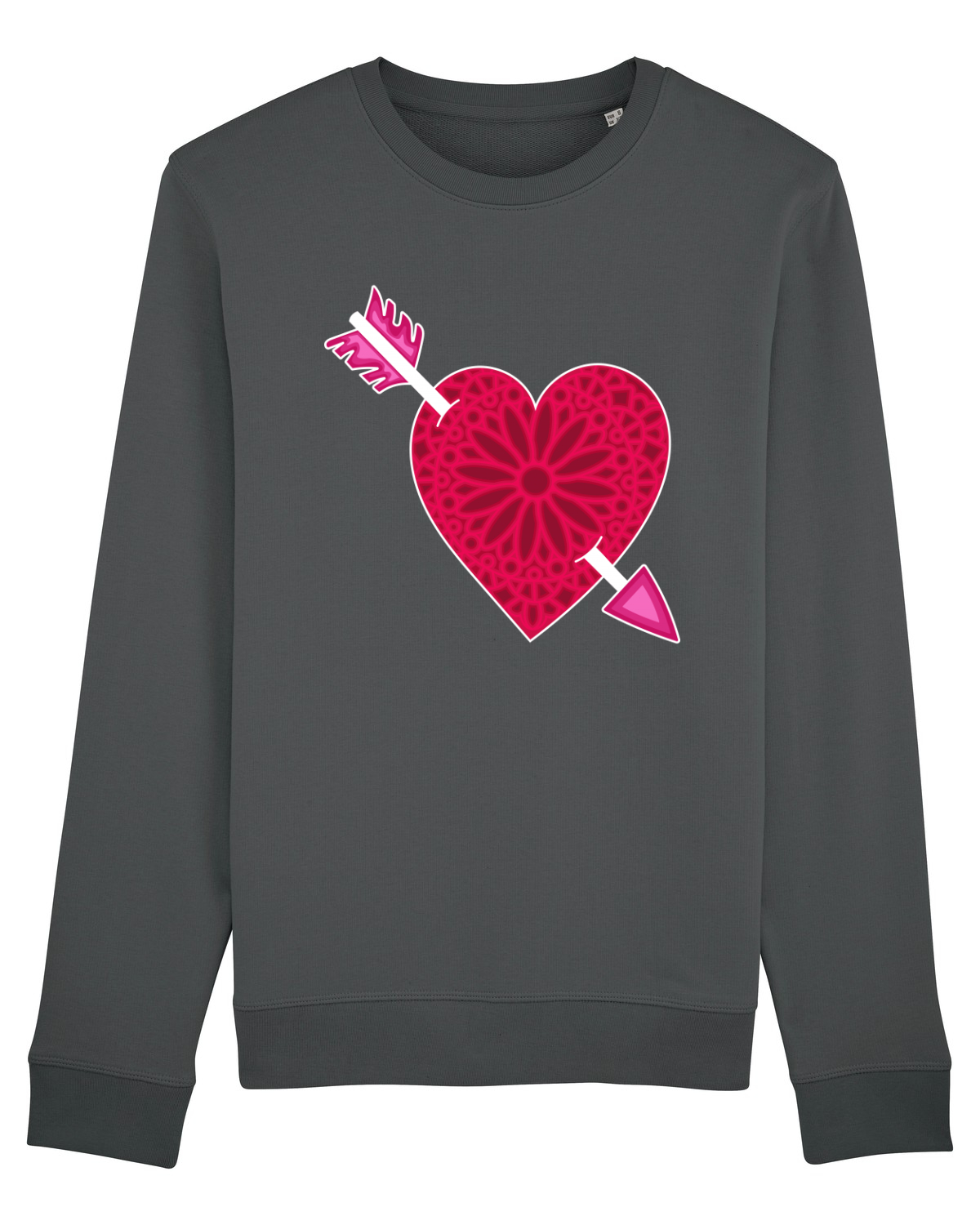 Bluză mânecă lungă Unisex Rise Anthracite