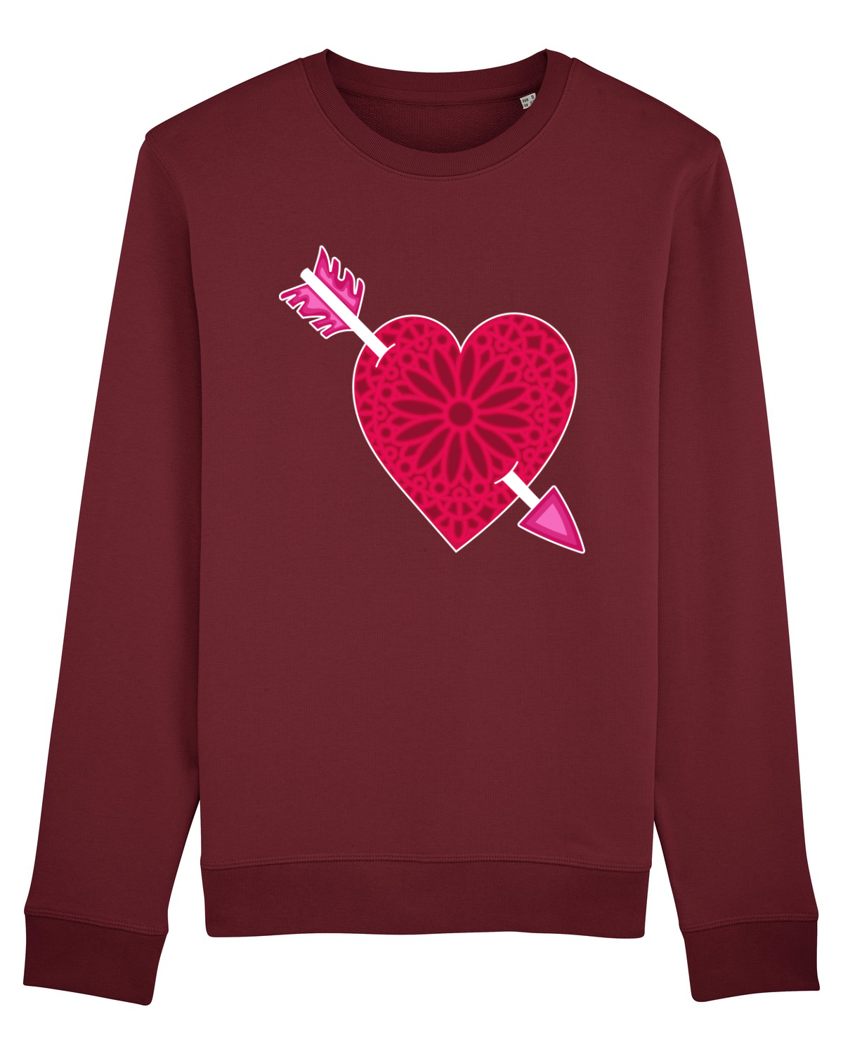 Bluză mânecă lungă Unisex Rise Burgundy