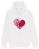 Valentine's Love Heart Roses Hanorac cu fermoar Unisex Connector
