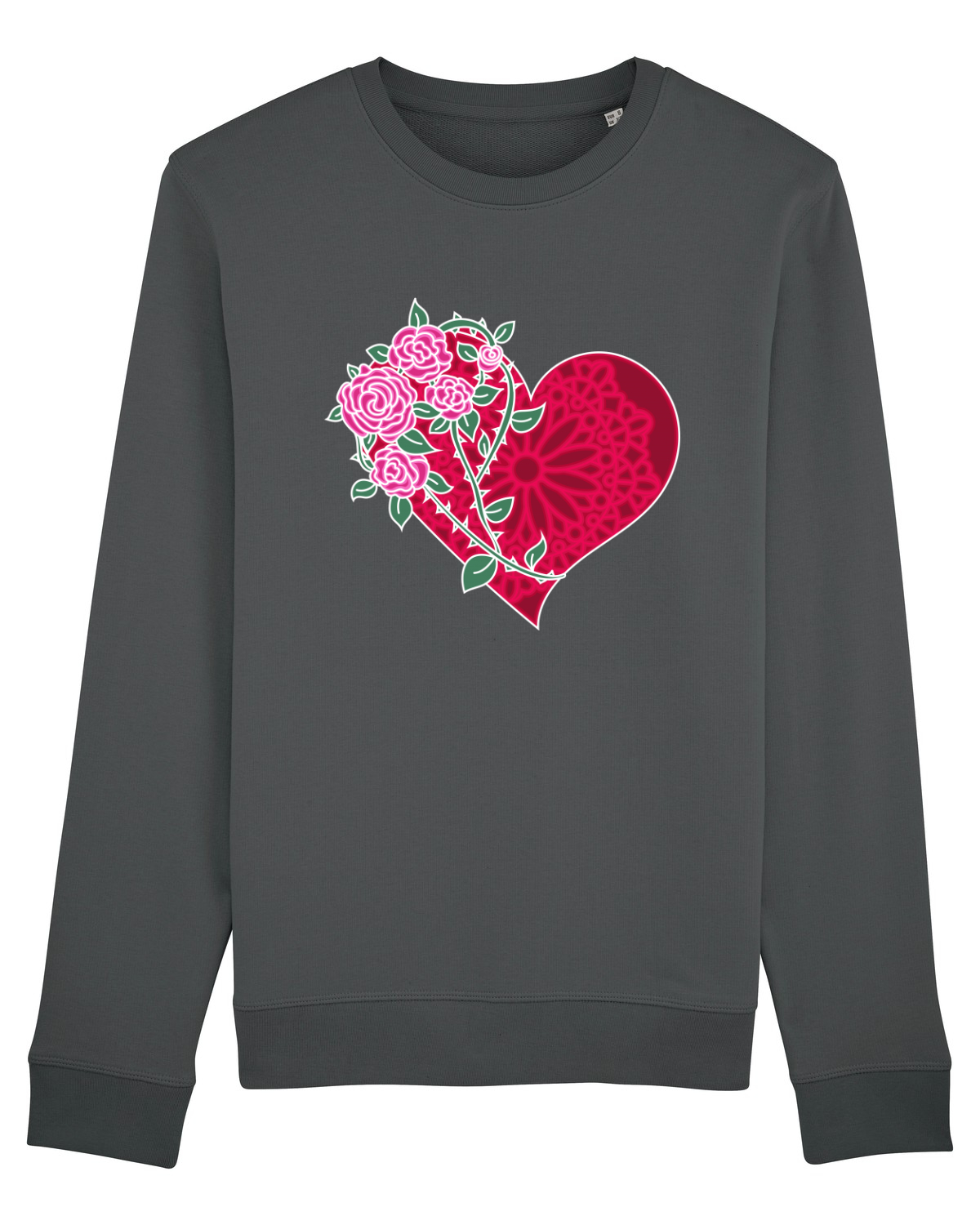Bluză mânecă lungă Unisex Rise Anthracite