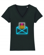 Scrisoare de amor Tricou mânecă scurtă guler V Damă Evoker