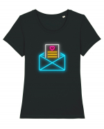 Scrisoare de amor Tricou mânecă scurtă guler larg fitted Damă Expresser