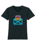 Scrisoare de amor Tricou mânecă scurtă guler V Bărbat Presenter
