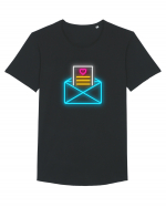 Scrisoare de amor Tricou mânecă scurtă guler larg Bărbat Skater