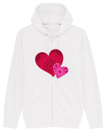 Valentine's Love Heart Mandala Hanorac cu fermoar Unisex Connector