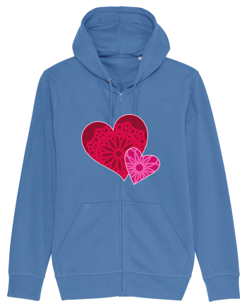 Valentine's Love Heart Mandala Bright Blue