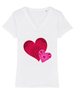 Valentine's Love Heart Mandala Tricou mânecă scurtă guler V Damă Evoker