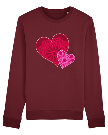 Valentine's Love Heart Mandala Burgundy