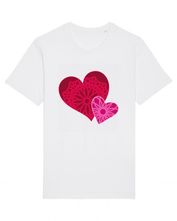 Valentine's Love Heart Mandala White
