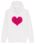 Valentine's Love Heart Mandala Hanorac cu fermoar Unisex Connector
