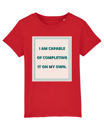 i am capable of completing it on my  own6 Red