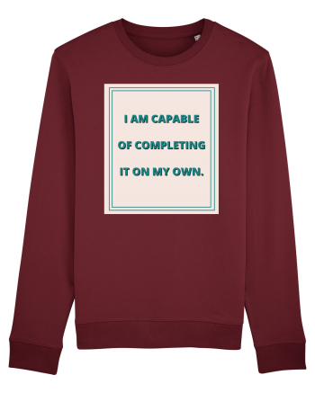 i am capable of completing it on my  own6 Burgundy