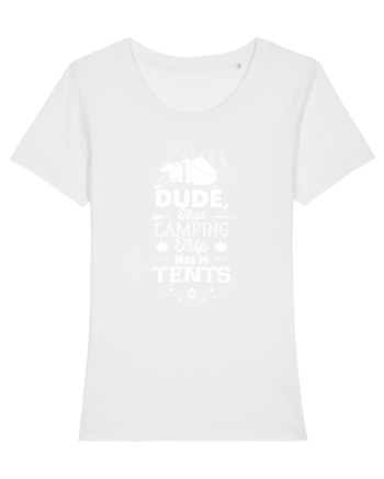 Camping in tents White