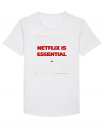 netflix is essential3 Tricou mânecă scurtă guler larg Bărbat Skater