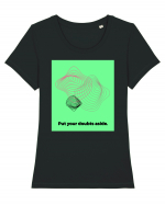 put your doubts aside2 Tricou mânecă scurtă guler larg fitted Damă Expresser