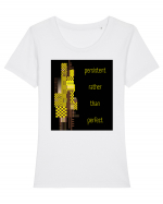 persistent rather than perfect6 Tricou mânecă scurtă guler larg fitted Damă Expresser