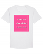 i am capable of completing it on my  own7 Tricou mânecă scurtă guler larg Bărbat Skater