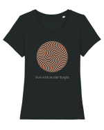 drunk words are sober thoughts4 Tricou mânecă scurtă guler larg fitted Damă Expresser
