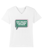 don t believe everything you hear4 Tricou mânecă scurtă guler V Bărbat Presenter