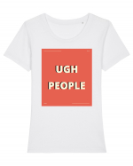 ugh people2 Tricou mânecă scurtă guler larg fitted Damă Expresser