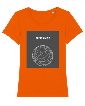 love is simple Bright Orange