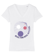 recall your initial motivation2 Tricou mânecă scurtă guler V Damă Evoker