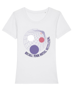 recall your initial motivation2 Tricou mânecă scurtă guler larg fitted Damă Expresser