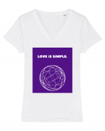 love is simple2 Tricou mânecă scurtă guler V Damă Evoker