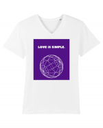 love is simple2 Tricou mânecă scurtă guler V Bărbat Presenter