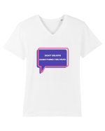 don t believe everything you hear5 Tricou mânecă scurtă guler V Bărbat Presenter