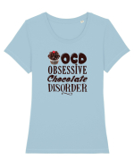 Chocolate Tricou mânecă scurtă guler larg fitted Damă Expresser